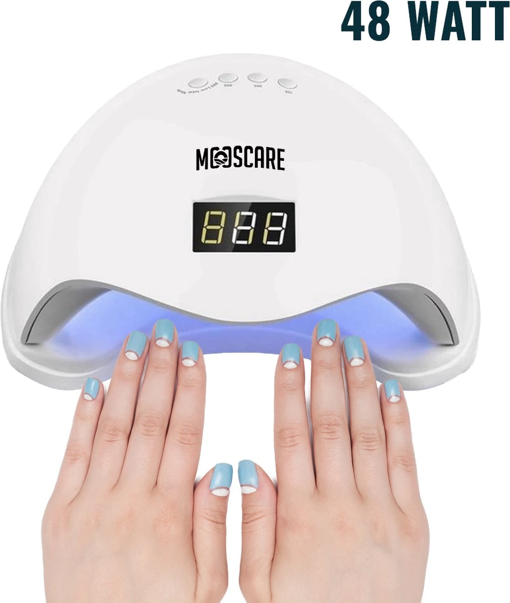 MOOSCARE 48 Watt LED Lamp Voor Gellak Nagels - UV Lamp Gelnagels - Nail Art Nagellamp - Gel Nagellak Nageldroger 1 MOOSCARE 48 Watt LED Lamp Voor Gellak Nagels - UV Lamp Gelnagels - Nail Art Nagellamp - Gel Nagellak Nageldroger
