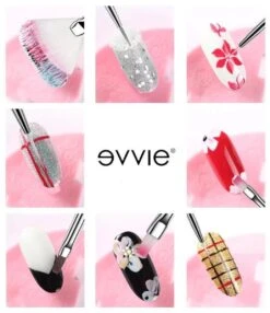Evvie 20 Delige Nail Art Set - 15 Nailart Penselen En 5 Dotting Tools - Roze -Cosmetisch Kortingswinkel 1036x1200 3