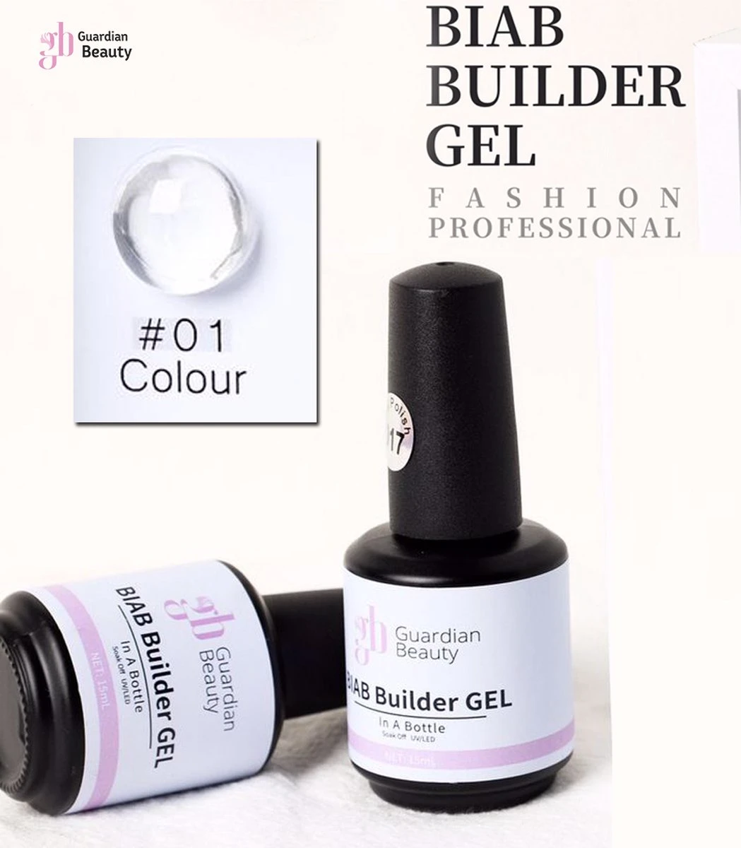 Nagel Gellak - Biab Builder Gel #1 - Absolute Builder Gel - Aphrodite | BIAB Nail Gel 15ml 1 Nagel Gellak - Biab Builder Gel #1 - Absolute Builder Gel - Aphrodite | BIAB Nail Gel 15ml