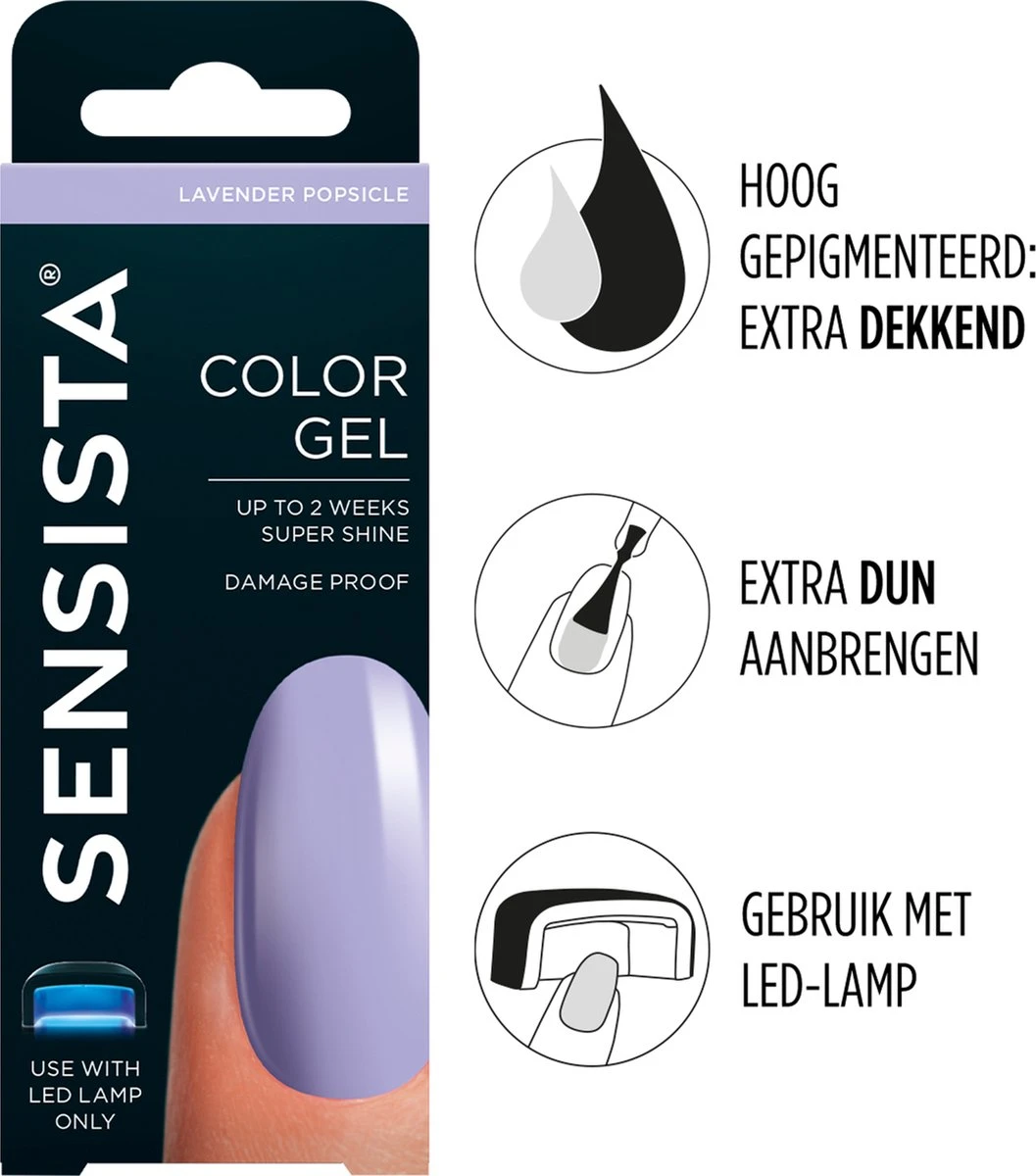 Sensista Color Gel - Lavender Popsicle - Lila 1 Sensista Color Gel - Lavender Popsicle - Lila