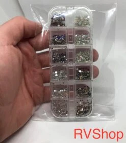 Nagel Decoratie Set - 12 Vormen - 3D - Bling Bling - Zilver - Parelmoer - Diamant -Cosmetisch Kortingswinkel 1058x1200 4