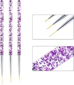 GUAPÀ - Nail Art Penselen Set Paars - 3 Stuks - High Quality Gel & Nail Art Brush -Cosmetisch Kortingswinkel 1059x1200 1