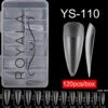 Royala 110 - Waterdrop Binnen En Buiten Full Frosted - Full Cover - Nageltips - Nepnagels - Plaknagels - In Assortimentsbox - 120 Stuks 12 Maten - Voor Gellak Acrylnagellak En PolyGel Nagels - Royala Frosted Tips Line