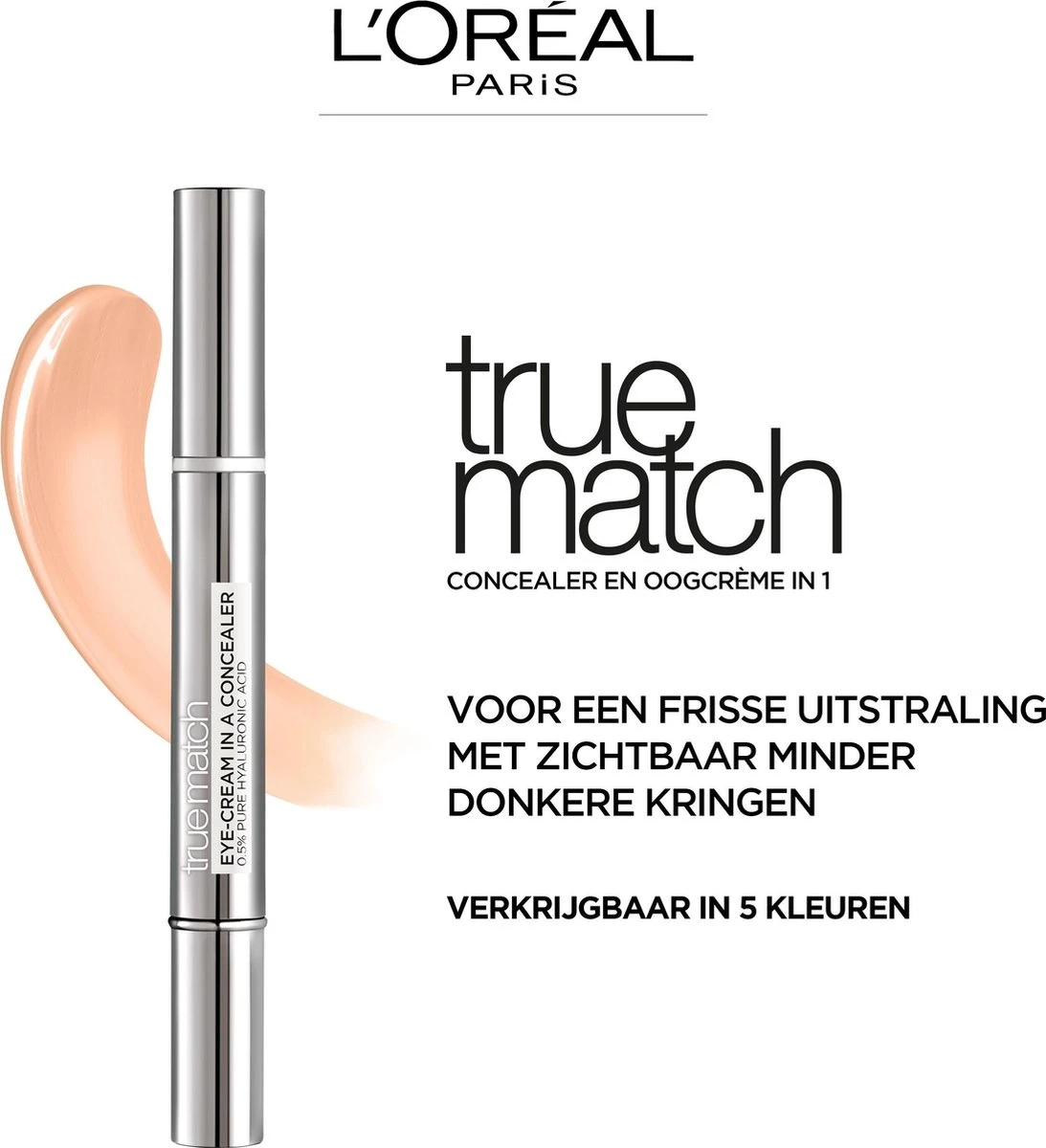 L’Oréal Paris True Match Touche Magique Concealer - N3-5 Natural Beige 7 L’Oréal Paris True Match Touche Magique Concealer - N3-5 Natural Beige - Afbeelding 7