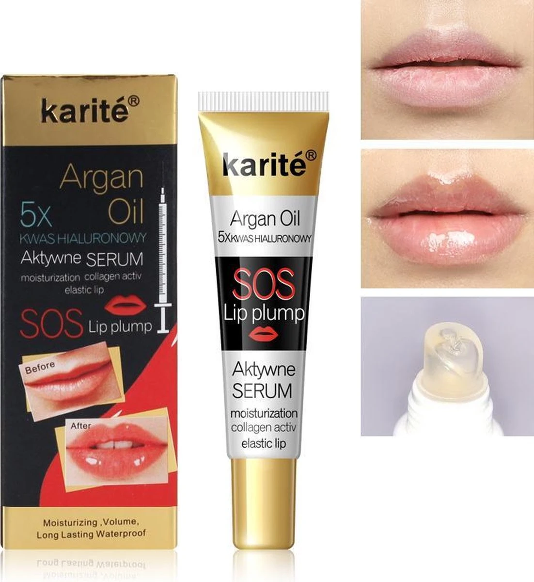 Karité SOS Lip Plumping Gloss - Lip Plumper - Vollere Lippen - Collageen - Argan Olie - Gehydrateerde Lippen - Lipgloss 1 Karité SOS Lip Plumping Gloss - Lip Plumper - Vollere Lippen - Collageen - Argan Olie - Gehydrateerde Lippen - Lipgloss