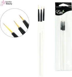 Merkloos Nagel Art Kwast Voor Decoratie 2 Sets Van 3 Elk | Nail Art - Nail Brush