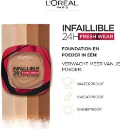 L'Oréal Paris Infaillible 24H Fresh Wear Foundation In A Powder - 300 Amber - Foundation En Poeder In één - 8gr -Cosmetisch Kortingswinkel 1119x1200 2