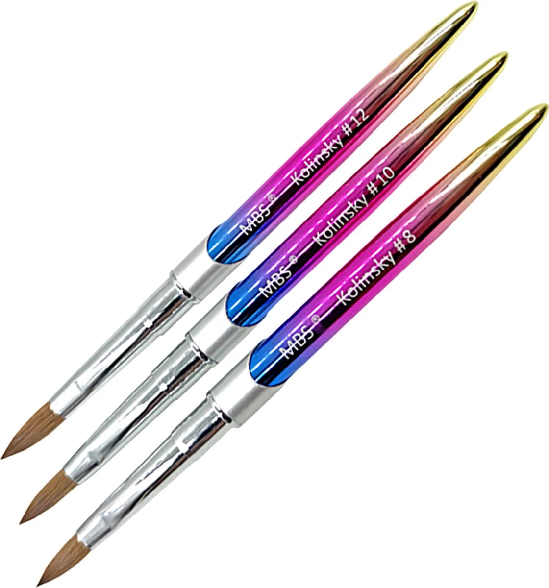 KOLINSKY ACRYL PENSEEL #12 - Kolinsky Penseel - Acryl Penseel - Acryl Nagels - Rainbow 2 KOLINSKY ACRYL PENSEEL #12 - Kolinsky Penseel - Acryl Penseel - Acryl Nagels - Rainbow - Afbeelding 2