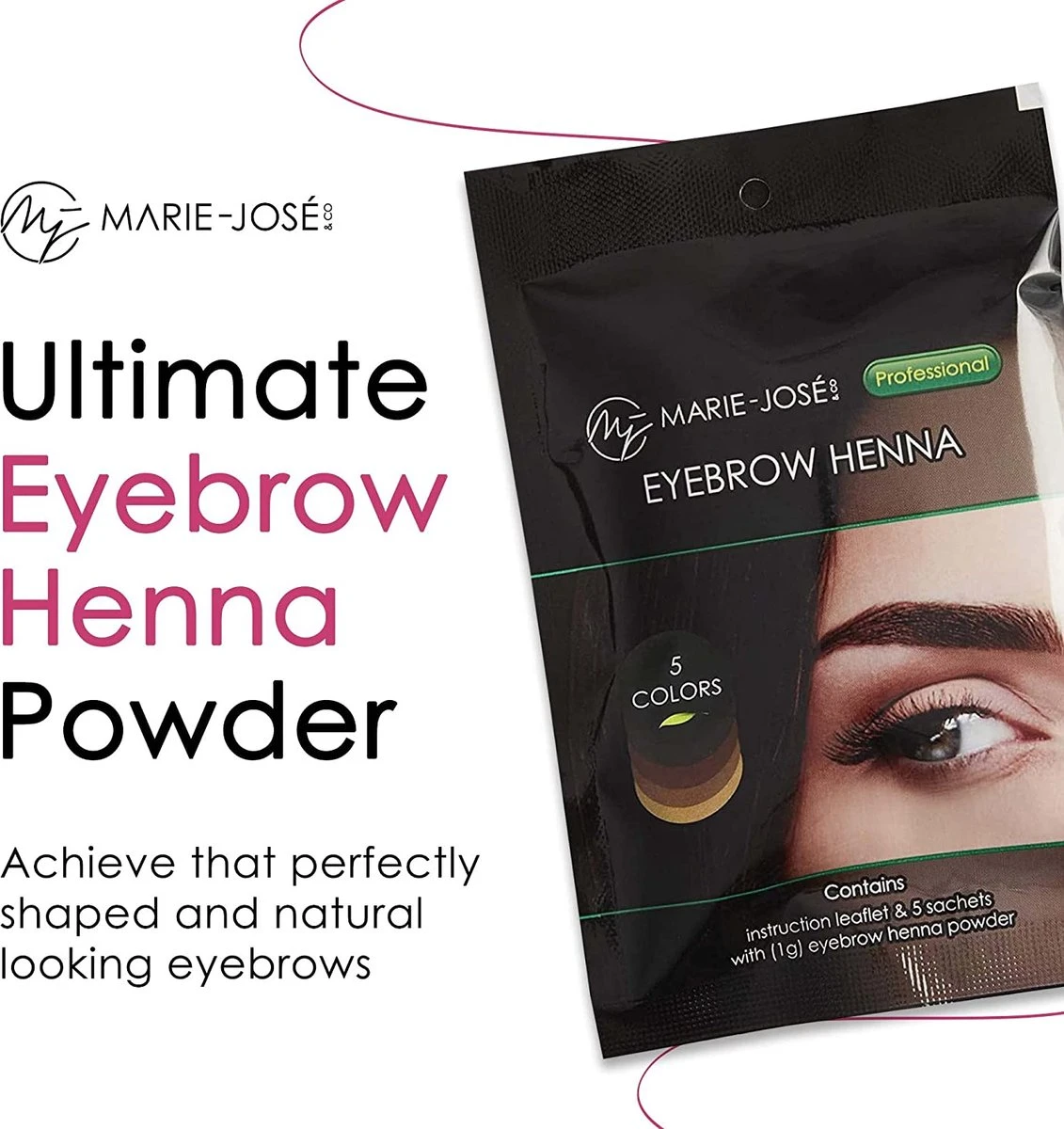 Henna Wenkbrauwverf 5 Kleuren | Henna Brows |Geschikt Voor Minstens 25 Toepassingen | Zelf Je Perfecte Kleur Samenstellen! 4 Henna Wenkbrauwverf 5 Kleuren | Henna Brows |Geschikt Voor Minstens 25 Toepassingen | Zelf Je Perfecte Kleur Samenstellen! - Afbeelding 4
