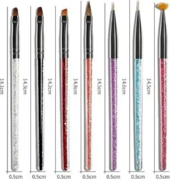 Acrylpenselen- 7 Stuks - Nagel Decoratie - Acrylnagels - Arcyl Penselen - Acryl - Nagels - Polygel - Penselen - Nagellak - Gelnagels - Gereedschap - Nagelstyliste - Gellak - Nagelgereedschap - Schoencadeautje -Cosmetisch Kortingswinkel 1134x1200 1