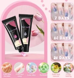 Merkloos Nagels Set - 8 Kleuren - Nagels Starter Set - Met Toplaag, Basislaag, Slipoplossing, Nagelverlengingsgel, Gel Builder - Voor DIY Voor Beginners - Beste Cadeau -Cosmetisch Kortingswinkel 1137x1200 1