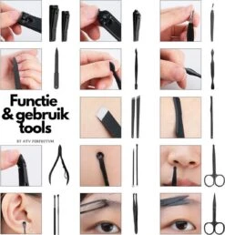 ⭐ATV PERFECTUM Luxe 18-delige - Manicure Set - Zwart Manicureset - Manicure Setje Pedicureset - Nagelschaartje - Nagelknipper – Nagelknipper Set - Manicureset - Manicuresetje 17 ⭐ATV PERFECTUM Luxe 18-delige - Manicure Set - Zwart Manicureset - Manicure Setje Pedicureset - Nagelschaartje - Nagelknipper – Nagelknipper Set - Manicureset - Manicuresetje -Cosmetisch Kortingswinkel 1147x1200 3