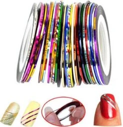10 Rolletjes Striper 1mm Nail Art Striping Tape / Sparkolia Decoratie Sticker Nagel / Multicolor Gemengde Kleuren -Cosmetisch Kortingswinkel 1168x1200 6