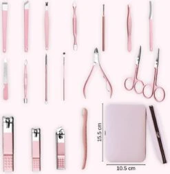 ⭐ATV PERFECTUM Luxe 18-delige - Manicure Set - Met Lederen Opbergetui - Manicureset - Nagelschaartje - Manicuresetje -Cosmetisch Kortingswinkel 1171x1200 7