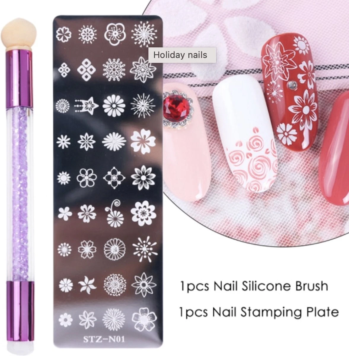 GUAPÀ® Nail Art Stempel | Nail Art Penseel & Stempelplaat | Sileconen Stempel | Nagel Stempel Plaatje | Nail Art | Smile Line | Nagelstempel & Stamper 1 GUAPÀ® Nail Art Stempel | Nail Art Penseel & Stempelplaat | Sileconen Stempel | Nagel Stempel Plaatje | Nail Art | Smile Line | Nagelstempel & Stamper