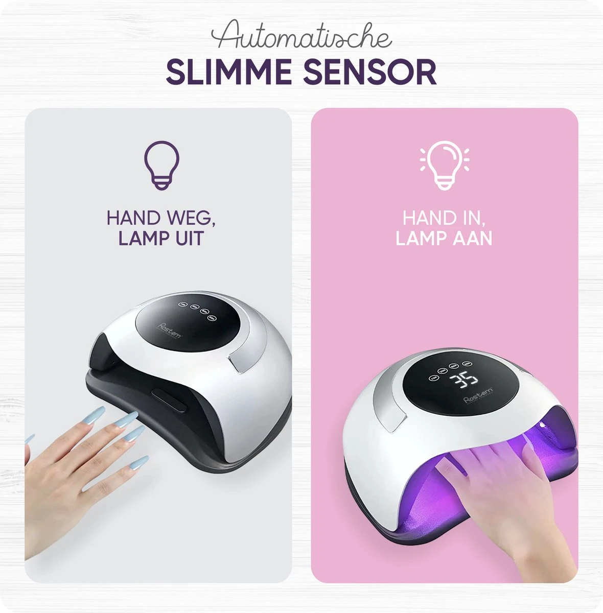 Rostem 120W LED Nageldroger Lamp - UV Lamp - Geschikt Voor Elke Nagel Gellak - 120W 2 Rostem 120W LED Nageldroger Lamp - UV Lamp - Geschikt Voor Elke Nagel Gellak - 120W - Afbeelding 2