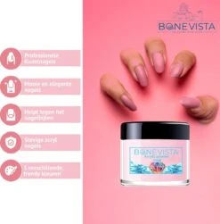 Bone Vista® Acryl Nagels Starterspakket - Wit, Roze & Transparant - Professionele Kunstnagels -Cosmetisch Kortingswinkel 1182x1200