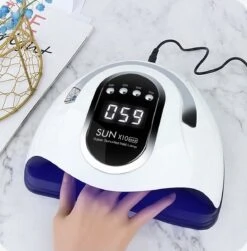 2022 Nageldroger - 280W/66 LEDs - Nagellamp - Nieuw Nageldroger - Wit/Zwart - Manicure/Pedicure Handen En Voeten - Gellak - Gelnagels - Acrylnagels - Top Coat - Matte Top Coat - Led Nagellamp - Uv Nagellamp - Nagels - Nagellak Droger - Tafellamp