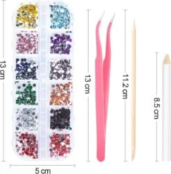 GUAPÀ® Nail Art Strass Steentjes | Diamantjes | Rhinestones | Nagel Decoratie | Nail Art Glitters | Complete Nail Art Kit | 3 Dozen Nail Art Diamantjes -Cosmetisch Kortingswinkel 1183x1200 9