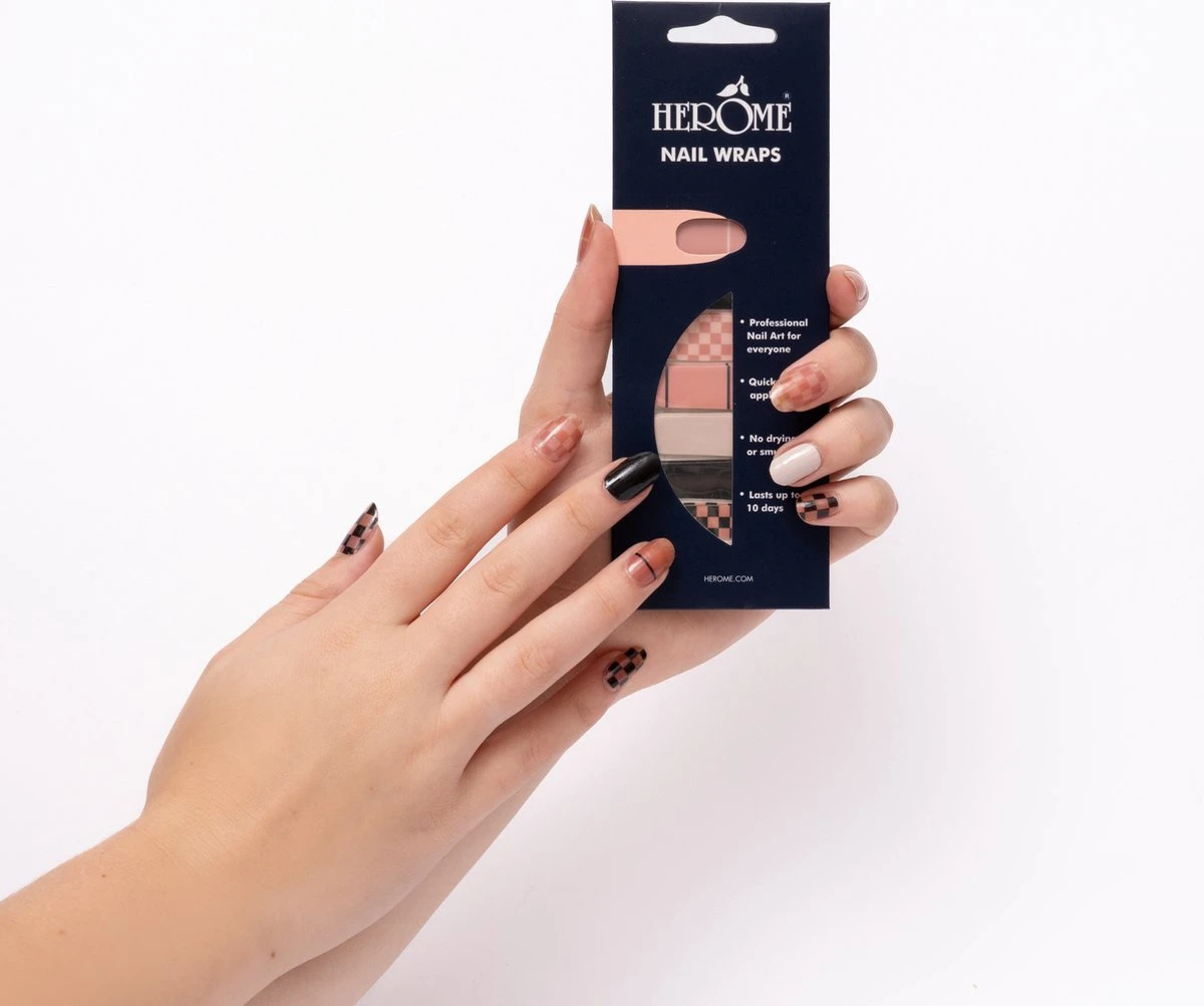 Herome Nail Wraps Pink Vintage Pattern - Nagelstickers - Nail Art - Zonder Droogtijd - 2x10 Stickers 4 Herome Nail Wraps Pink Vintage Pattern - Nagelstickers - Nail Art - Zonder Droogtijd - 2x10 Stickers - Afbeelding 4