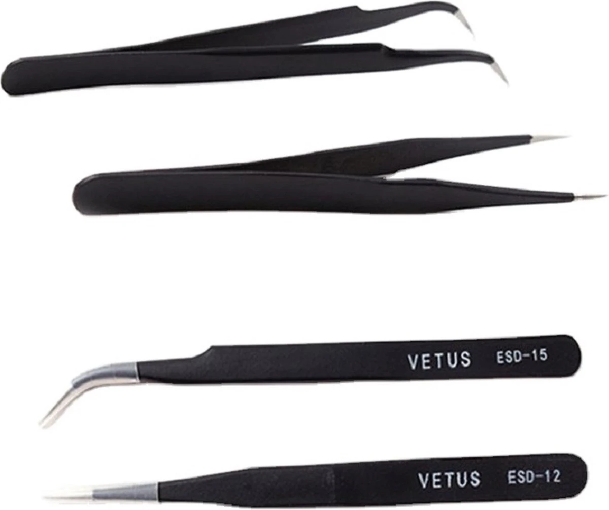 Vetus - Wimper Pincet ESD-15 - Zwart - Tweezer - Pincet - Wimperextensions 5 Vetus - Wimper Pincet ESD-15 - Zwart - Tweezer - Pincet - Wimperextensions - Afbeelding 5
