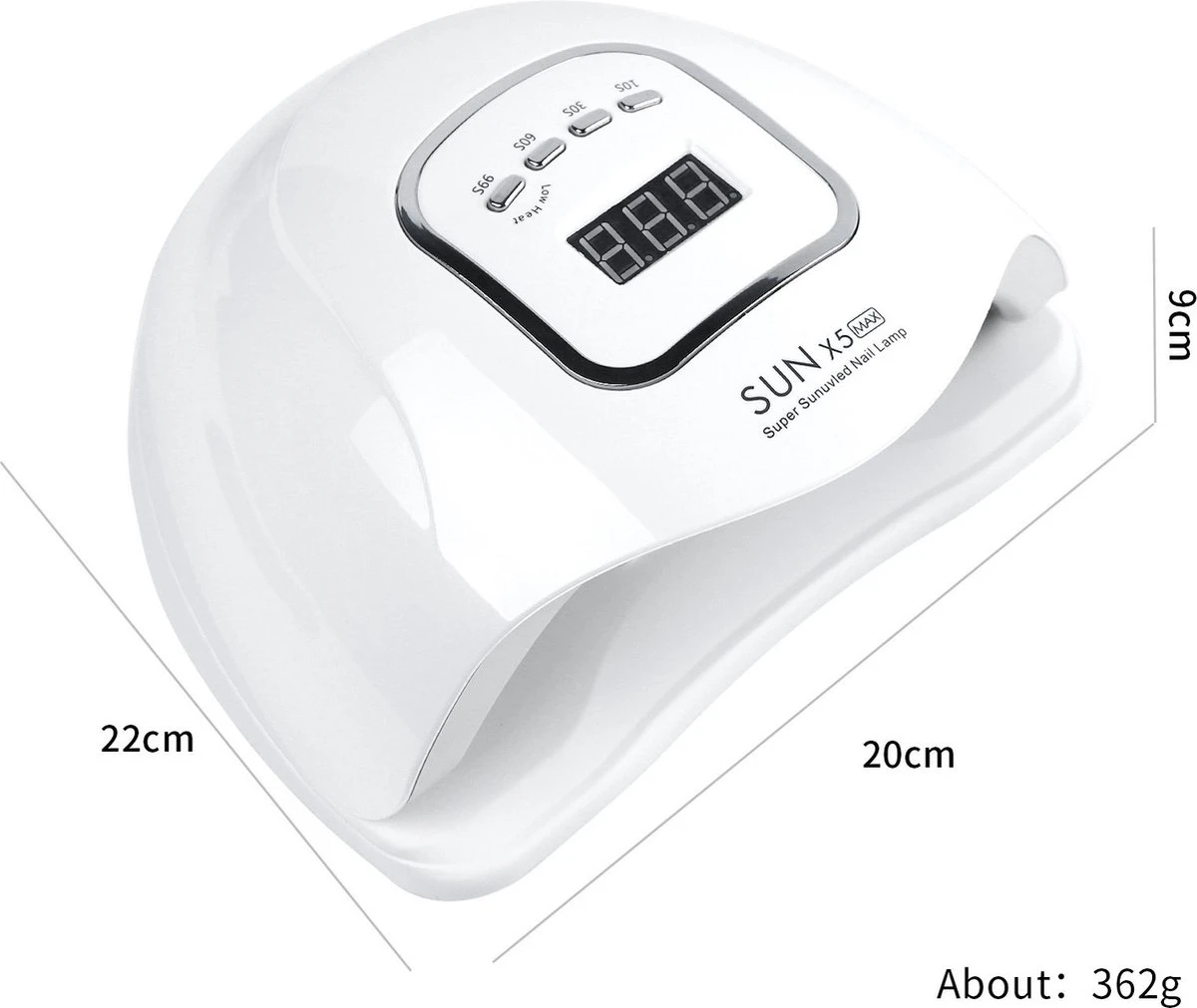 Victoria Nails Pro - 150W/45 LEDs - 2 In 1 UV/leD Lamp - 2021 SUNX5 MAX UV/LED Lamp - Manicure/Pedicure Handen En Voeten - Gellak - Gelnagels - Acrylnagels - Top Coat-Led Nagellamp-Uv Nagellamp-Nagels-Nageldroger - Nagel Tafellamp 7 Victoria Nails Pro - 150W/45 LEDs - 2 In 1 UV/leD Lamp - 2021 SUNX5 MAX UV/LED Lamp - Manicure/Pedicure Handen En Voeten - Gellak - Gelnagels - Acrylnagels - Top Coat-Led Nagellamp-Uv Nagellamp-Nagels-Nageldroger - Nagel Tafellamp - Afbeelding 7