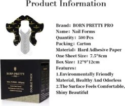 Born Pretty - Nagelsjablonen - 500 Stuks - Nagel Sjablonen - Nagel Stickers - Nail Forms - Nagel Sjablonen Verlenging - Nagelvormen - Nagel Sjablonen Stiletto - Nail Sjablonen - Nail Sjablonen Form - Nail Sjablonen Vorm - Nagelverlenging -Cosmetisch Kortingswinkel 1200x1015