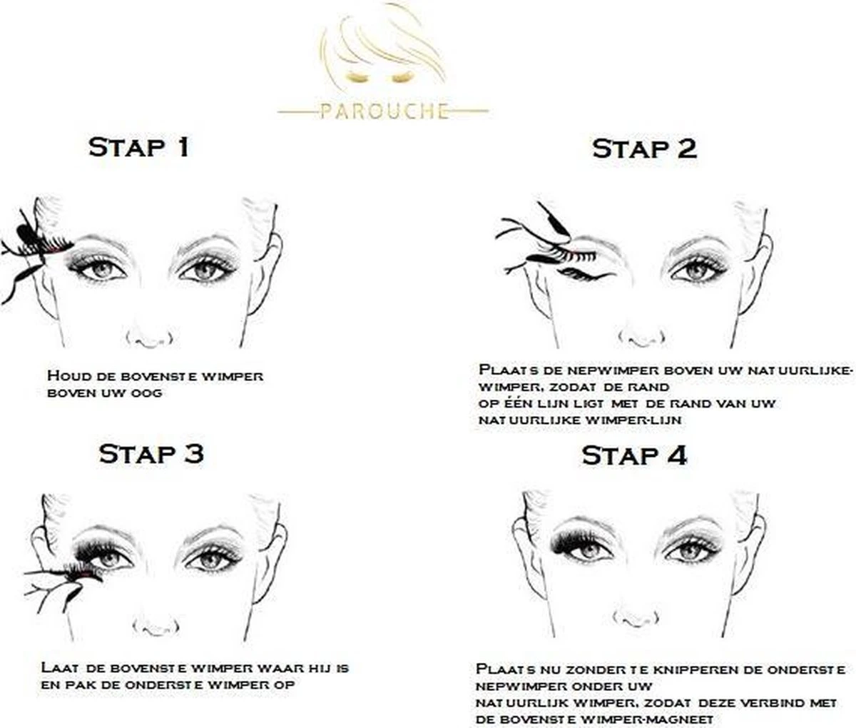 3D Magnetische Nepwimpers - 2 Paar - 100% Silk - Wimper Extensions 4 3D Magnetische Nepwimpers - 2 Paar - 100% Silk - Wimper Extensions - Afbeelding 4