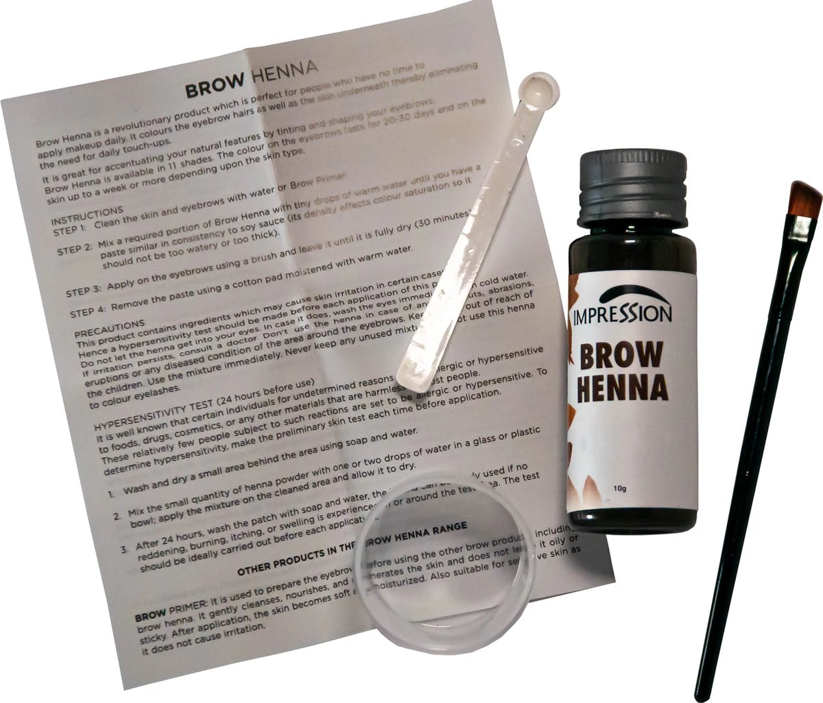 Impression Henna Wenkbrauwverf | Lichtbruin | Light Brown | Brun Clair | Brow Henna | Goed Voor Meer Dan 20 Behandelingen 2 Impression Henna Wenkbrauwverf | Lichtbruin | Light Brown | Brun Clair | Brow Henna | Goed Voor Meer Dan 20 Behandelingen - Afbeelding 2
