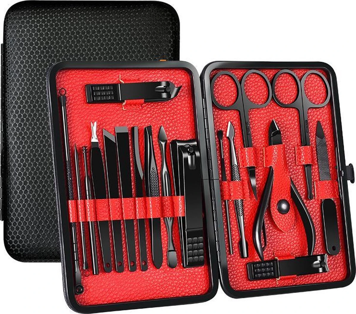 ⭐ATV PERFECTUM Luxe 18-delige - Manicure Set - Zwart Manicureset - Manicure Setje Pedicureset - Nagelschaartje - Nagelknipper – Nagelknipper Set - Manicureset - Manicuresetje 1 ⭐ATV PERFECTUM Luxe 18-delige - Manicure Set - Zwart Manicureset - Manicure Setje Pedicureset - Nagelschaartje - Nagelknipper – Nagelknipper Set - Manicureset - Manicuresetje