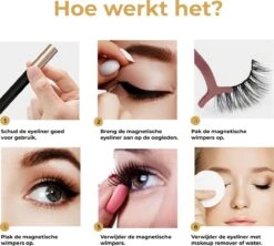 Magnetische Nep Wimpers Met 2 Magnetic Eyeliners En Applicator - 10 Magnetische Lashes - Wimperextensions - Zwart 13 Magnetische Nep Wimpers Met 2 Magnetic Eyeliners En Applicator - 10 Magnetische Lashes - Wimperextensions - Zwart -Cosmetisch Kortingswinkel 1200x1078 5