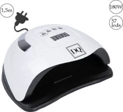 DANIQQI - 180 Watt UV LED Lamp Gelnagels - 57 LED Lampen- Nagel - UV - LED Lamp - Wit - Zwart - Nagellamp - Nail Dryer - Nagels - Salon - Timer - Professioneel - Super Krachtig - Extra Lang Snoer - Moederdag -Cosmetisch Kortingswinkel 1200x1095