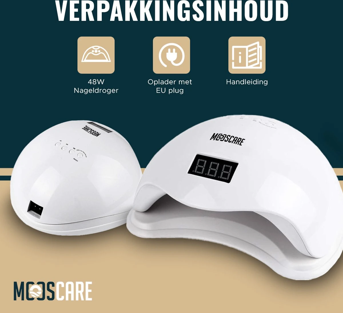 MOOSCARE 48 Watt LED Lamp Voor Gellak Nagels - UV Lamp Gelnagels - Nail Art Nagellamp - Gel Nagellak Nageldroger 8 MOOSCARE 48 Watt LED Lamp Voor Gellak Nagels - UV Lamp Gelnagels - Nail Art Nagellamp - Gel Nagellak Nageldroger - Afbeelding 8