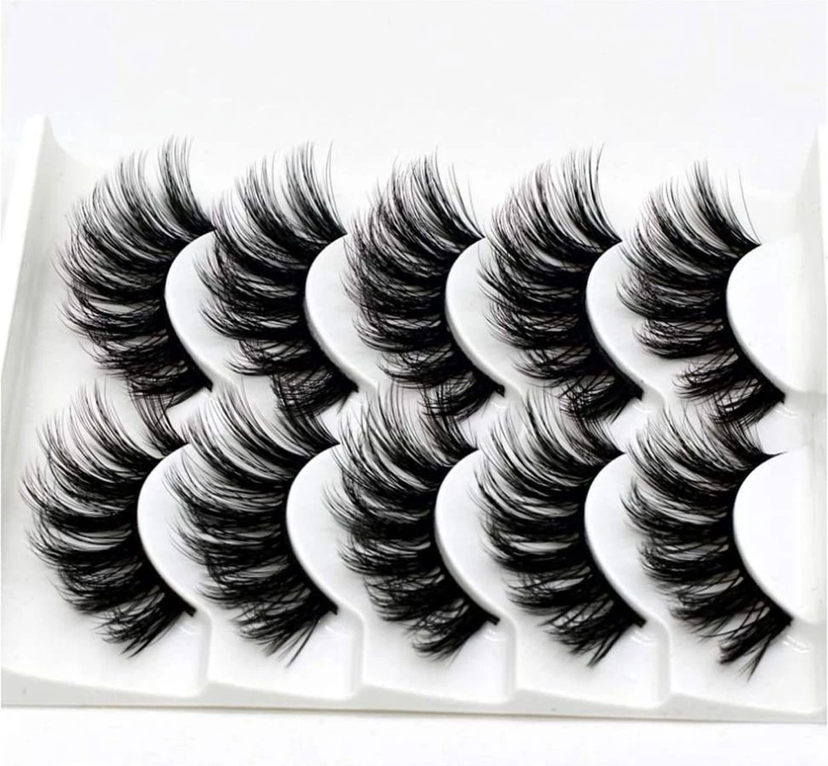 Merkloos 5 Paar - 3D Mink Wimpers - 25mm Pluizige Zachte Eyelashes - Volle Volume Wimpers - Dikke Lange Valse Wimpers - Herbruikbaar - Zwart 2 Merkloos 5 Paar - 3D Mink Wimpers - 25mm Pluizige Zachte Eyelashes - Volle Volume Wimpers - Dikke Lange Valse Wimpers - Herbruikbaar - Zwart - Afbeelding 2