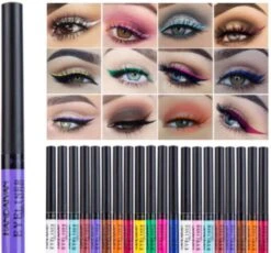 Handaiyan Liquid Eyeliner – 12 Verschillende Kleuren - Make Up – Set - Kleur - Cadeau - Kleuren - Waterproof & Langhoudend -Cosmetisch Kortingswinkel 1200x1116 5