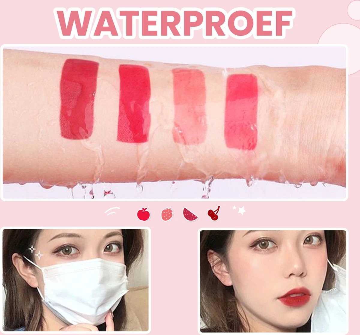 01 Appel - Lip Tint - Lip Stain - Lip Tattoo - Lip Tint Korean - Lip And Cheek Tint - Waterproof Lipstick - Waterproof Lip Tint - Watervaste Lip Tint Lippenstift 2 01 Appel - Lip Tint - Lip Stain - Lip Tattoo - Lip Tint Korean - Lip And Cheek Tint - Waterproof Lipstick - Waterproof Lip Tint - Watervaste Lip Tint Lippenstift - Afbeelding 2