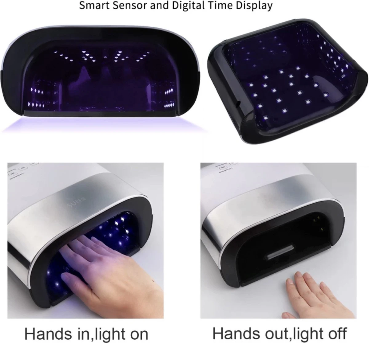 Sun Nageldroger Smart Series - Professionele UV Led Lamp - 48 Watt - Gellak - Nagellak 3 Sun Nageldroger Smart Series - Professionele UV Led Lamp - 48 Watt - Gellak - Nagellak - Afbeelding 3