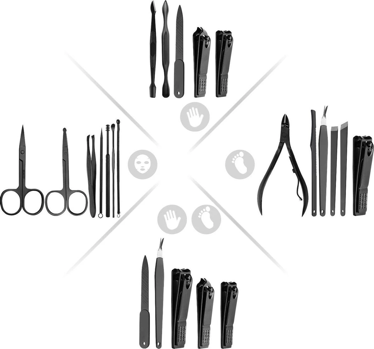 ⭐ATV PERFECTUM Luxe 18-delige - Manicure Set - Zwart Manicureset - Manicure Setje Pedicureset - Nagelschaartje - Nagelknipper – Nagelknipper Set - Manicureset - Manicuresetje 12 ⭐ATV PERFECTUM Luxe 18-delige - Manicure Set - Zwart Manicureset - Manicure Setje Pedicureset - Nagelschaartje - Nagelknipper – Nagelknipper Set - Manicureset - Manicuresetje - Afbeelding 12