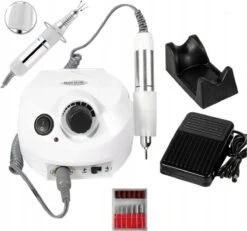 Merkloos Nagelfrees - Elektrische Nagelvijl - Wit - Inclusief Bitjes - 30.000 Rpm - Snelheidsregeling - Draairichting Tweezijdig - Hand En Voetpedaal - Nagelfreesmachine - Manicure En Pedicure - Complete Set - Nagelfrees Machine -Cosmetisch Kortingswinkel 1200x1122 4