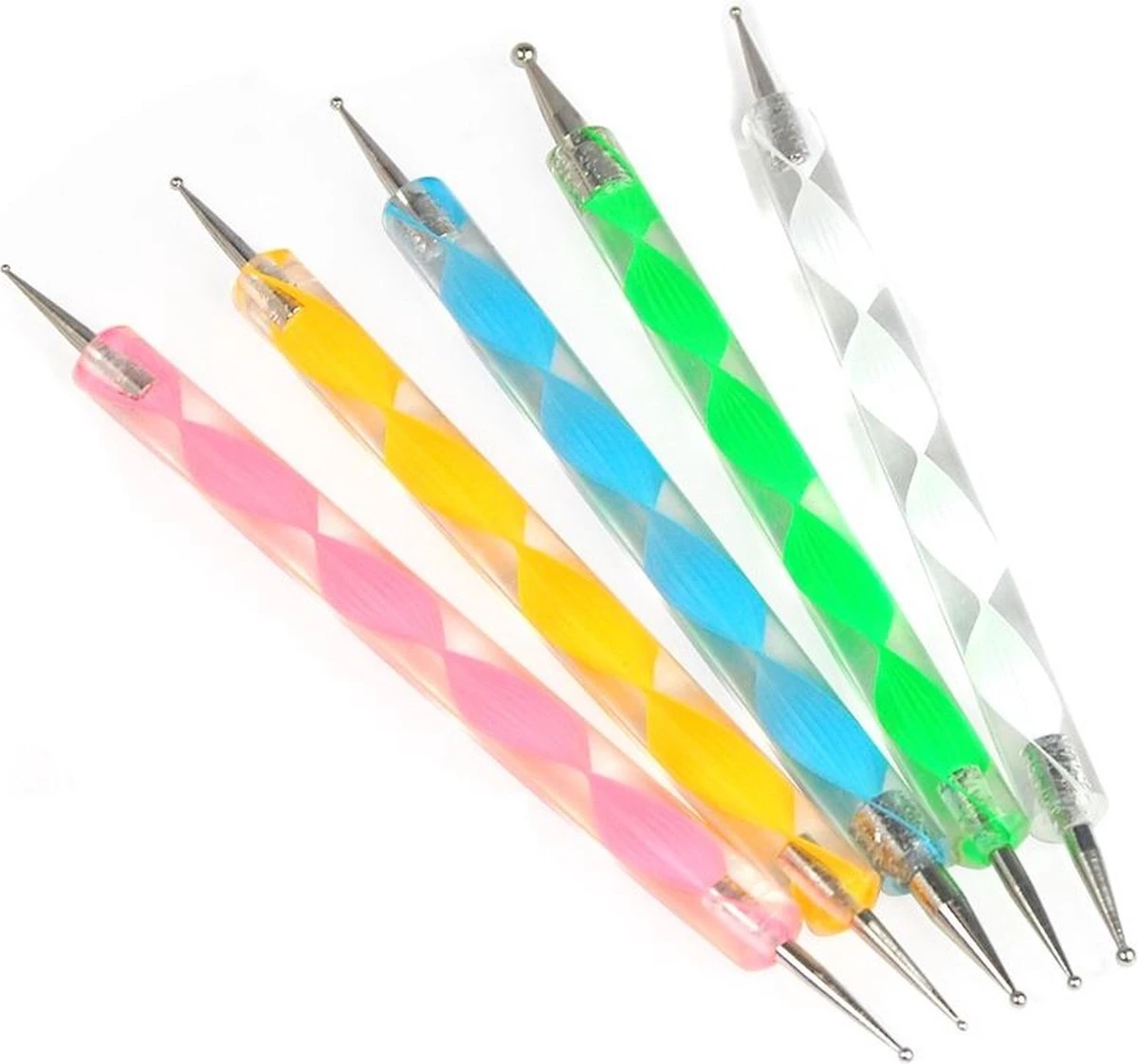 Merkloos Nagel Dotting Tools Set 5 Stuks - Nail Art Tool - Nail Art Pennen - Druppelpennen 1 Merkloos Nagel Dotting Tools Set 5 Stuks - Nail Art Tool - Nail Art Pennen - Druppelpennen