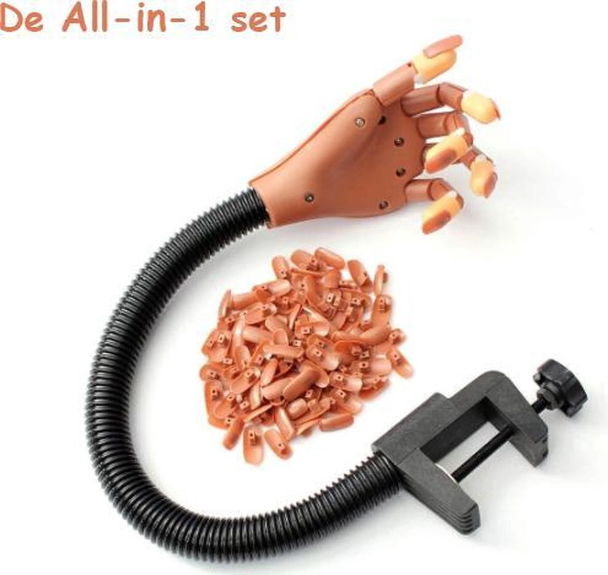 Oefenhand Voor Kunstnagels– Nail Art – All-in-1 Set - Nagel Set – Nail Trainer – Nail Tips – Acrylnagels Starterspakket – Nagel – Nail Trainer Hand – Oefen Hand Nagels - Nailtrainer Nagel Oefenhand 4 Oefenhand Voor Kunstnagels– Nail Art – All-in-1 Set - Nagel Set – Nail Trainer – Nail Tips – Acrylnagels Starterspakket – Nagel – Nail Trainer Hand – Oefen Hand Nagels - Nailtrainer Nagel Oefenhand - Afbeelding 4