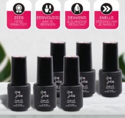 Miss Jules - 6-Delige Gellak Starterspakket - Nagellak - Kleur Paars, Lila & Glitter - Glanzend & Dekkend Resultaat -Cosmetisch Kortingswinkel 1200x1138 3