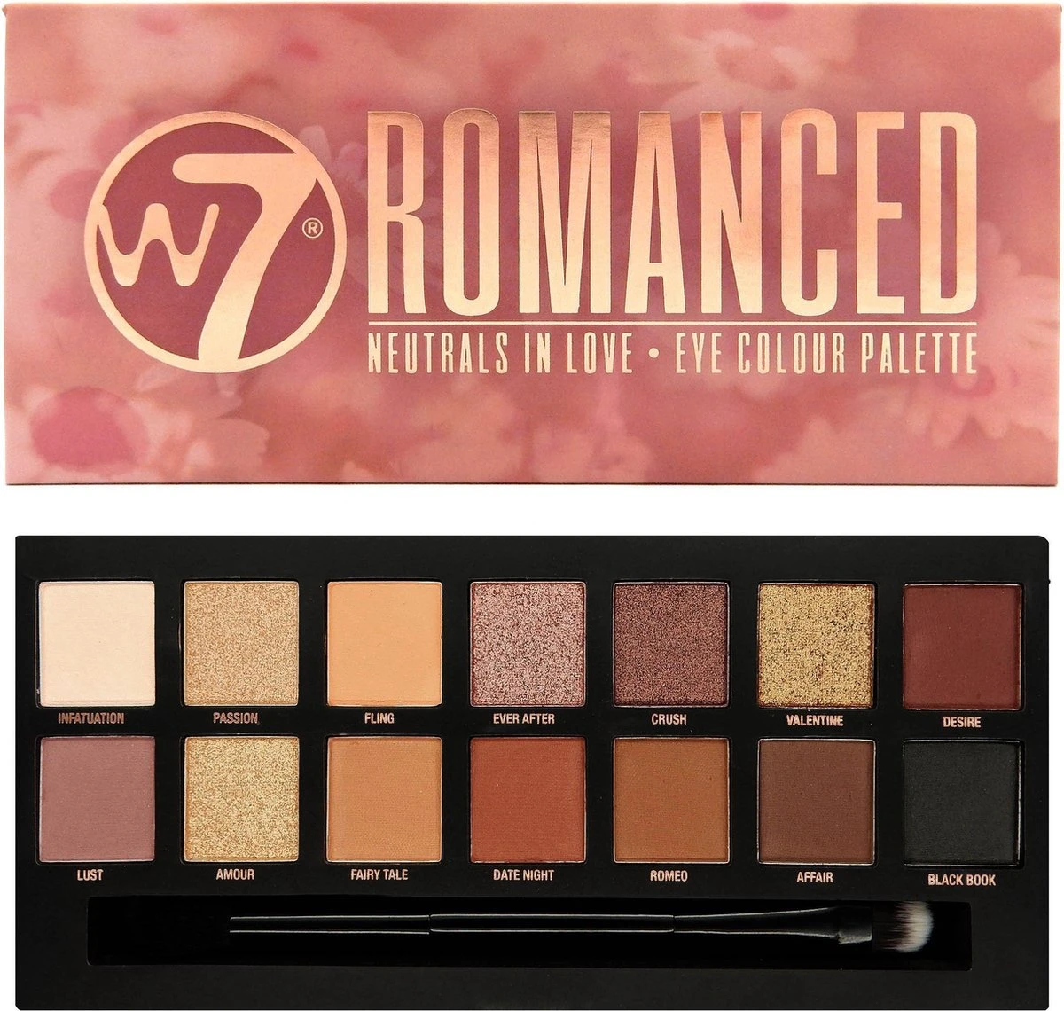W7 Romanced Neutrals In Love - Oogschaduw Palette - 14 Kleuren 2 W7 Romanced Neutrals In Love - Oogschaduw Palette - 14 Kleuren - Afbeelding 2