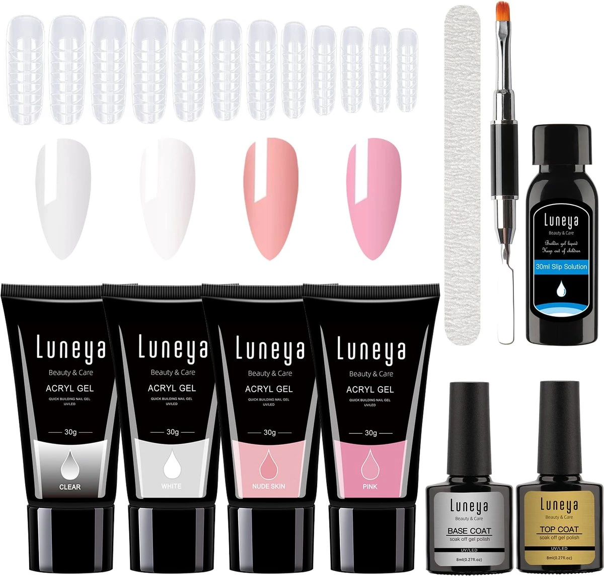 Luneya Polygel Kit - 120gr - Polygel Nagels Starterspakket - 4 Kleuren - Tasje 1 Luneya Polygel Kit - 120gr - Polygel Nagels Starterspakket - 4 Kleuren - Tasje