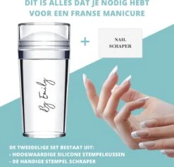 By Emily - Nagelstempel Met Schraper | Eenvoudige Franse Manicure | Nagel Kussen | Nail Art | Transparant | Stamp Set | Gel | Hoogwaardige Siliconen | Nagel Verzorging | Stempel Set | Nail Stamp | Transparante Jelly Stempel | Doorzichtig | Silicone -Cosmetisch Kortingswinkel 1200x1151 5