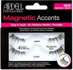 Ardell Professional Magnetic Double Strip Accents Lashes - 001 Accents - Magnetische Nepwimpers - Set Kunstwimpers - Zwart