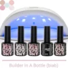 GUAPÀ® BIAB Builder Gel In A Bottle | BIAB Nagellak | Gelnagels Starterspakket | Nagellak | Gellak Pink | Builder Gel | 5 X 7 Ml BIAB Essentials Kit + Nagel Led Lamp