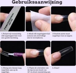 Nagel Tips Eldur - Kunstnagel Set 500 Stuks Wit - Acryl En Gel - 500 Stuks French Nail Tips -Cosmetisch Kortingswinkel 1200x1159 2