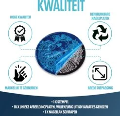 Nagel Stempel Set Met Sjablonen - Nail Art Stempelplaat - Gellak Tools - 10 Stuks - Levay® -Cosmetisch Kortingswinkel 1200x1161 4