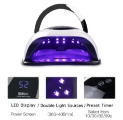 Nageldroger 120 Watt LED UV Inclusief Manicure- Pedicure Set - Professioneel - Nagel Lamp LED - Professionele Nageldroger - Ledlamp - Gel Nagellak - Gelpolish - Gel Nagels - Builder Gel - Acryl -Cosmetisch Kortingswinkel 1200x1165 1